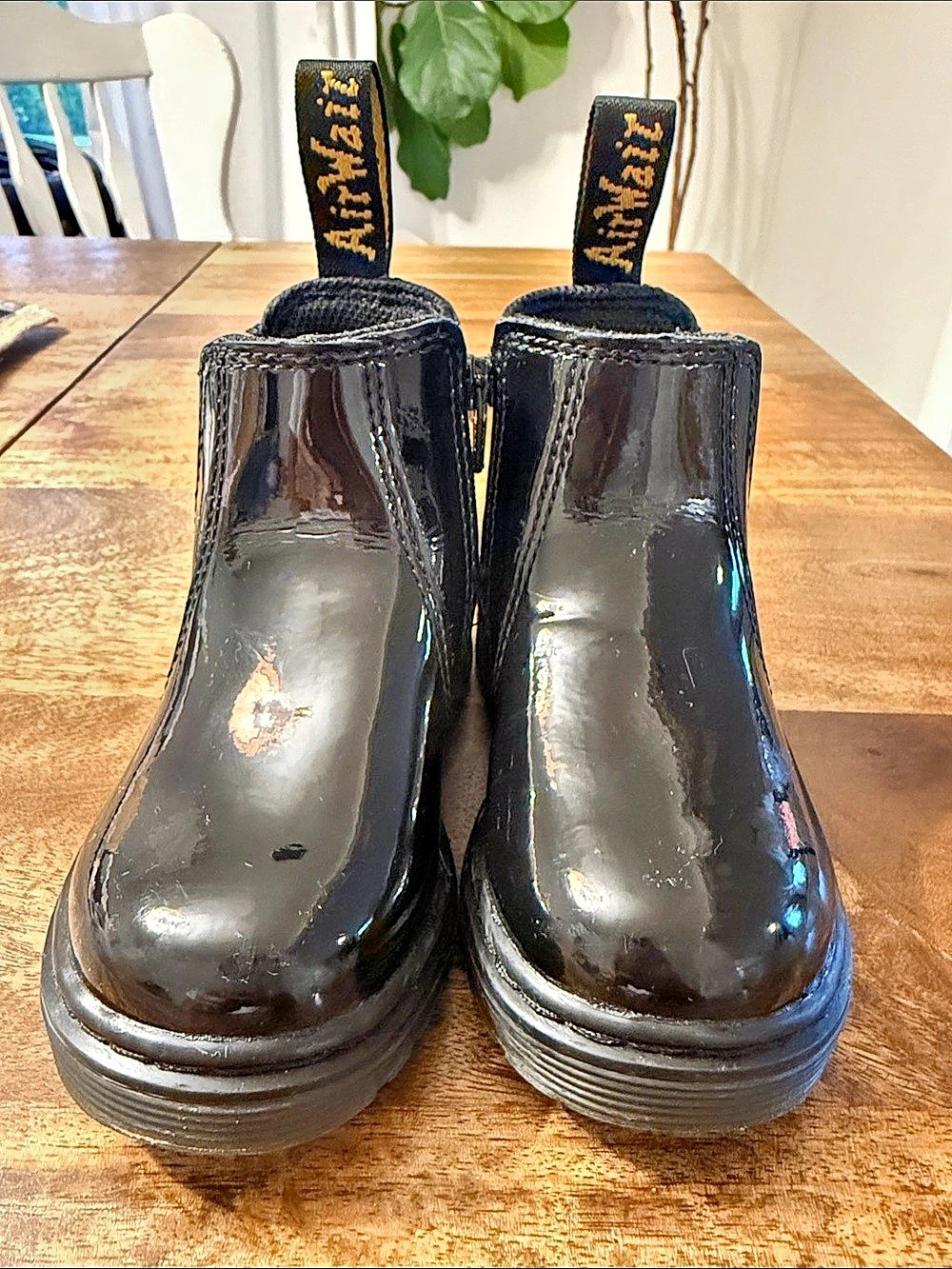 Dr. Martens Junior 2976 Patent Chelsea Boots Black